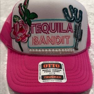 OTTO Pink and White Trucker Hat